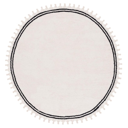 Safavieh 3 x 3 ft. Easy Care Power Loomed Round Rug, Ivory ECR201A-3R